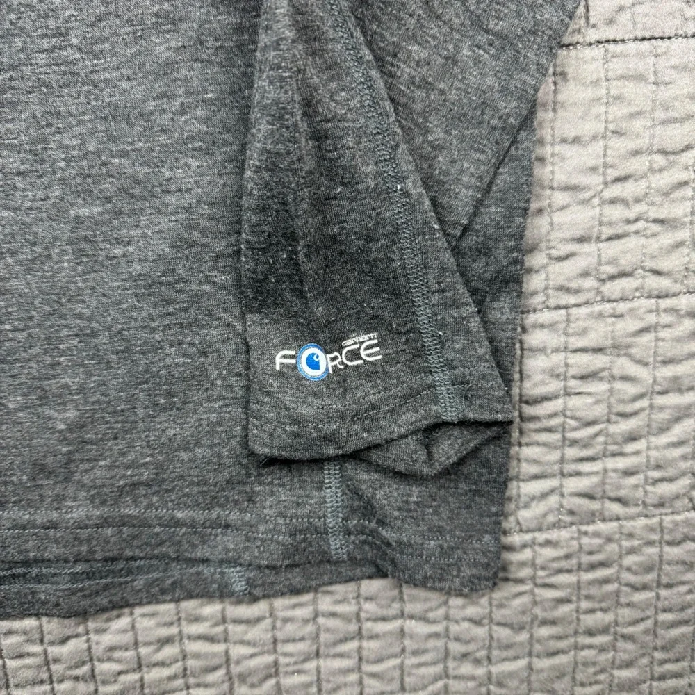 Carhartt Force Shirt‎ Men XL Gray Wool Blend Base Layer Workwear Long Sleeve